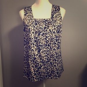BROWN Cheetah print sleeveless shirt